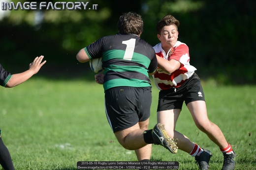 2015-05-16 Rugby Lyons Settimo Milanese U14-Rugby Monza 0580